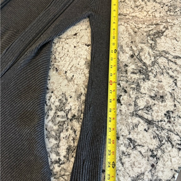 Women’s Dark Gray Open Front Cardigan Duster Sweater Open Front Size XL - Picture 9 of 12